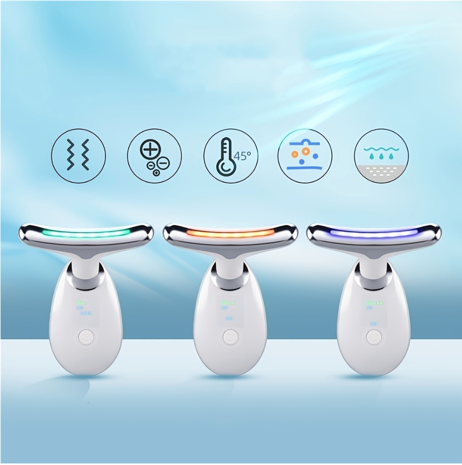 Rechargeable LED Facial And Neck Massager